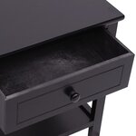 vidaXL Table de chevet Bois Noir