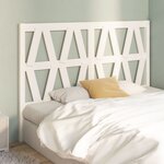 vidaXL Tête de lit Blanc 166x4x100 cm Bois massif de pin