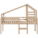 vidaXL Lit haut avec toit 80x200 cm bois de pin massif