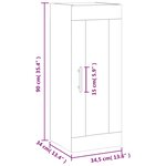 vidaXL Armoire murale noir 34 5x34x90 cm