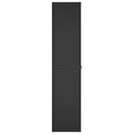 vidaXL Armoire de rangement d'extérieur noir 65x37x165 cm PP