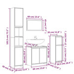vidaXL Ensemble de meubles de salle de bain 4 Pièces Chêne marron