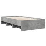 vidaXL Cadre de lit gris béton 75x190 cm bois d'ingénierie