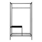 Armoire noire à deux étages avec cadre noir