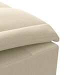 vidaXL Chaise longue de massage avec traversin crème tissu