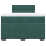 vidaXL Sommier à lattes de lit et matelas Vert foncé 120x200cm Velours