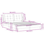 vidaXL Cadre de lit sans matelas noir 160x200 cm similicuir