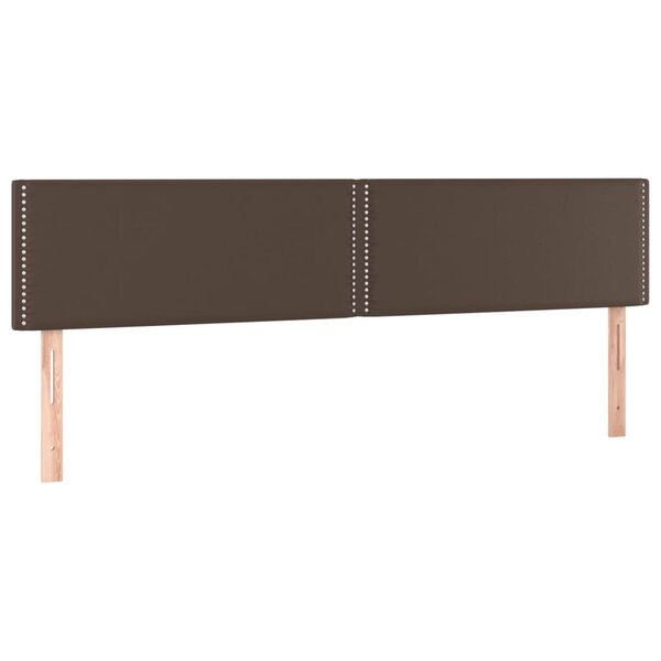 vidaXL Têtes de lit 2 Pièces Marron 90x5x78/88 cm Similicuir
