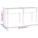 vidaXL Jardinière avec doublure gris 161x45x76 cm bois massif de sapin