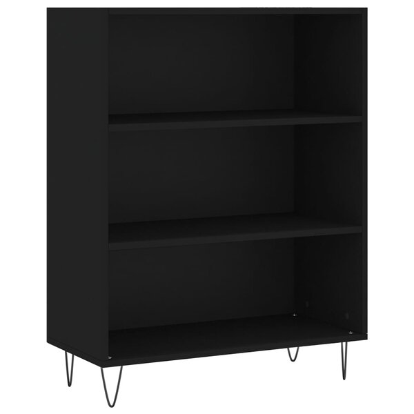 vidaXL Bibliothèque noir 69 5x32 5x90 cm bois d'ingénierie