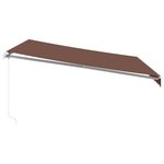vidaXL Auvent manuel rétractable marron 400x350 cm