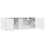 vidaXL Meuble TV mural avec lumières LED blanc 100x31x35 cm
