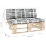 vidaXL Canapé central palette de jardin bois de pin imprégné