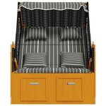 vidaXL Strandkorb avec coussins Résine tressée bois solide Noir gris