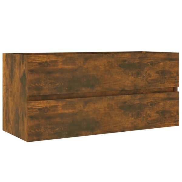 vidaXL Armoire de lavabo Chêne fumé 100x38 5x45 cm Bois d'ingénierie