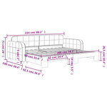 vidaXL Lit de jour avec gigogne sans matelas vert foncé 90x200 cm