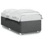 vidaXL Cadre de lit Gris foncé 90x190 cm Tissu