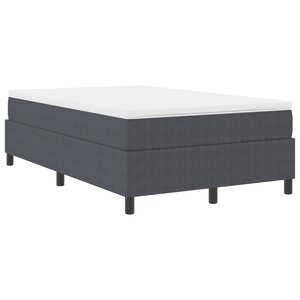 vidaXL Lit à ressorts tapissier Gris Foncé 120x200 cm Tissu en velours côtelé