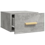 vidaXL Tables de chevet murales 2 Pièces gris béton 35x35x20 cm