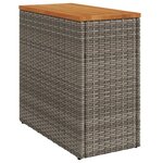 vidaXL Table d'appoint de jardin dessus en bois gris 58x27 5x55 cm