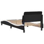 vidaXL Cadre de lit sans matelas noir et blanc 80x200 cm similicuir