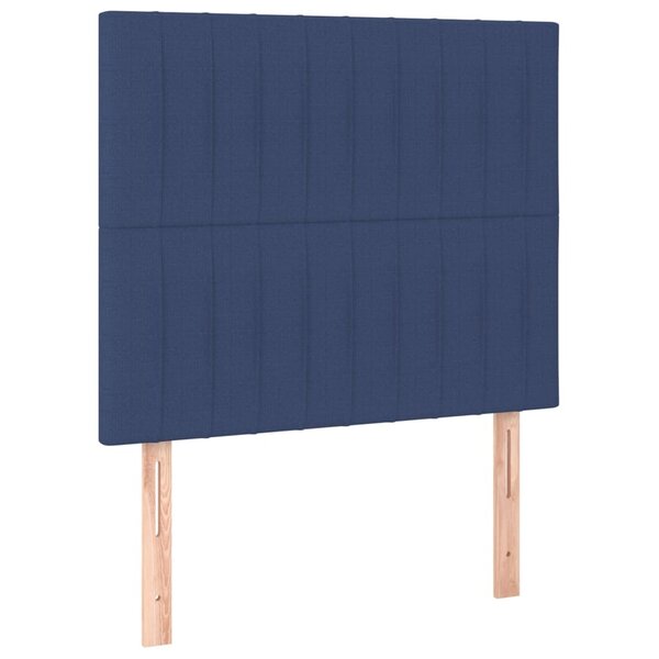 vidaXL Têtes de lit 2 Pièces Bleu 100x5x78/88 cm Tissu