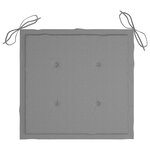 vidaXL Chaises de jardin et coussins lot de 4 Gris Bois acacia massif