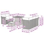 vidaXL Ensemble de Canapé de Jardin 8 pièces avec Coussins Beiges en Rattan Poly