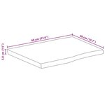 vidaXL Dessus de table 60x40x3 8 cm bord vivant bois massif manguier