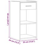 vidaXL Tables de chevet 2 Pièces noir 35x34x65 cm bois d’ingénierie
