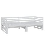 vidaXL Lit coulissant blanc bois de pin massif 2x(90x200) cm