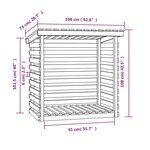 vidaXL Support pour bois de chauffage 108x73x108 cm Bois de pin