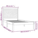 vidaXL Cadre de lit sans matelas 100x200 cm bois massif