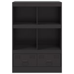 vidaXL Buffet haut noir 67x39x95 cm acier