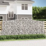 vidaXL Panier de gabions arqué 400x30x160/180 cm Fer galvanisé