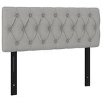 vidaXL Tête de lit Gris clair 100 x 7 x 78/88 cm Tissu