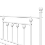 vidaXL Cadre de Lit de Jour Blanc 100x190 cm en Acier