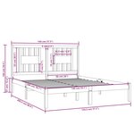 vidaXL Cadre de lit sans matelas blanc bois massif 140x200 cm