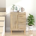 vidaXL Buffet Chêne sonoma 69 5x34x90 cm Bois d'ingénierie