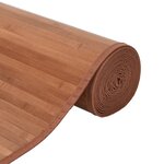 vidaXL Tapis rectangulaire marron 70x400 cm bambou