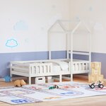 vidaXL Cadre de lit avec toit sans matelas blanc 100x200 cm
