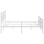 vidaXL Cadre de lit métal sans matelas et pied de lit blanc 200x200 cm