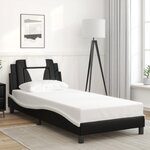vidaXL Cadre de lit sans matelas noir et blanc 80x200 cm similicuir