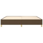 vidaXL Cadre de lit sans matelas marron foncé 200x200 cm tissu