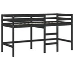 vidaXL Lit mezzanine enfants avec tunnel sans matelas rose 90x190 cm