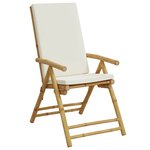 vidaXL Chaises de bistro pliantes lot de 2 et coussins blanc crème