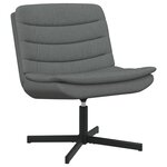 vidaXL Chaise pivotante Gris foncé Polyester  Métal Moyen Pivotant