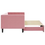 vidaXL Lit de jour avec gigogne sans matelas rose 80x200 cm