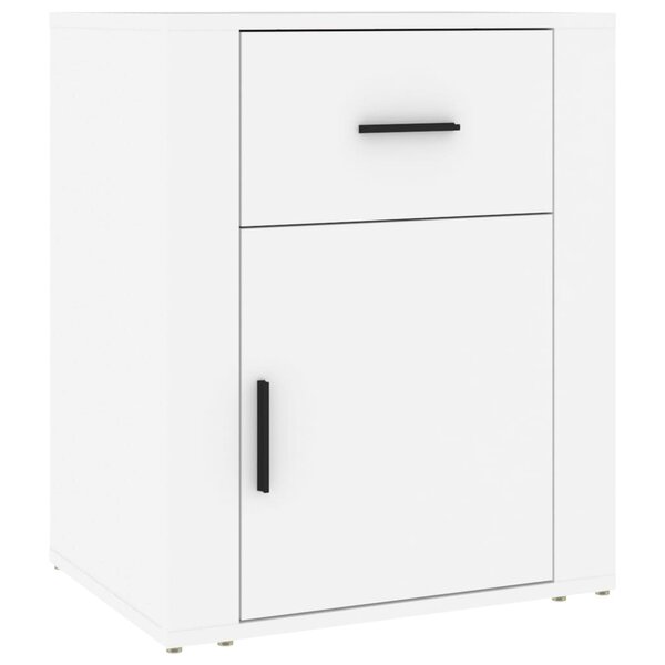 vidaXL Table de chevet Blanc 50x36x60 cm Bois d'ingénierie