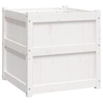 vidaXL Jardinières 2 Pièces blanc bois de pin massif